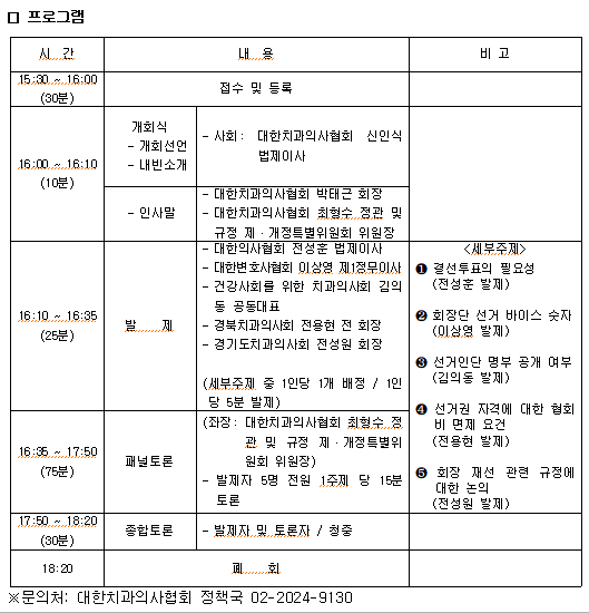 [행사]치협, 2024년 1월13일 '선거제도 개선 위한 공청회' 개최 예정